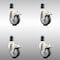 Service Caster 4 Inch 316SS Thermoplastic Rubber Swivel 1-5/8 Inch Stem Caster Set Lock Brake SCC-SS316TTLEX20S414-TPRB-158-4 - alternate 1